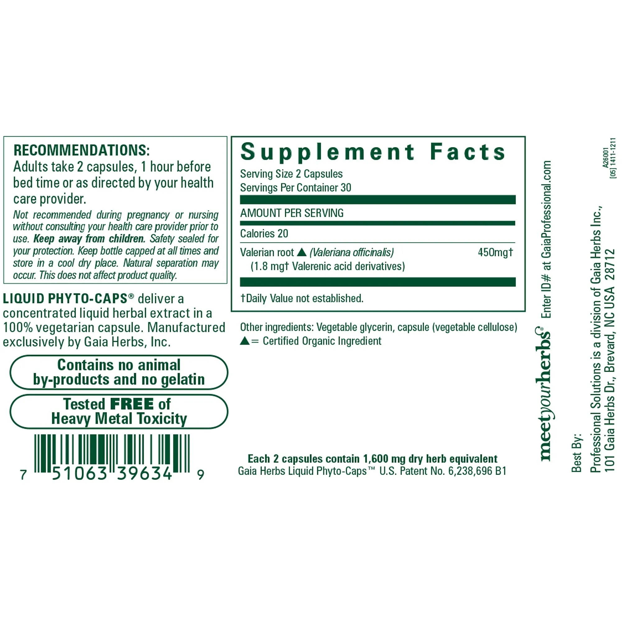 Valerian Root Capsules