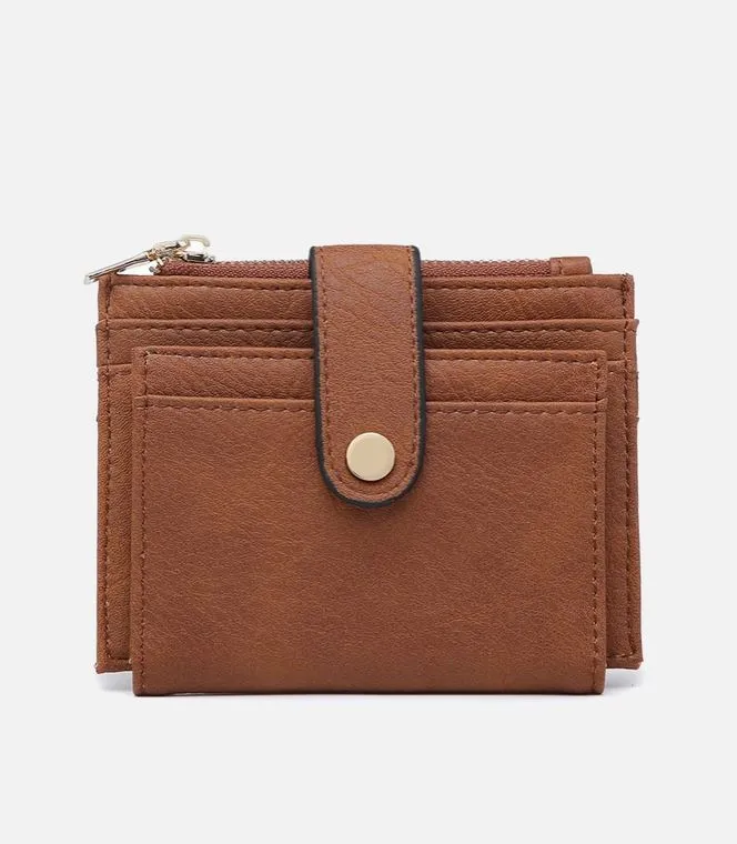Vegan Leather Sam Mini Snap Wallet/Card Holder