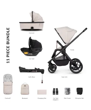 Venicci Tinum Edge bundle with Tiago iSize Car Seat & Base - Dust