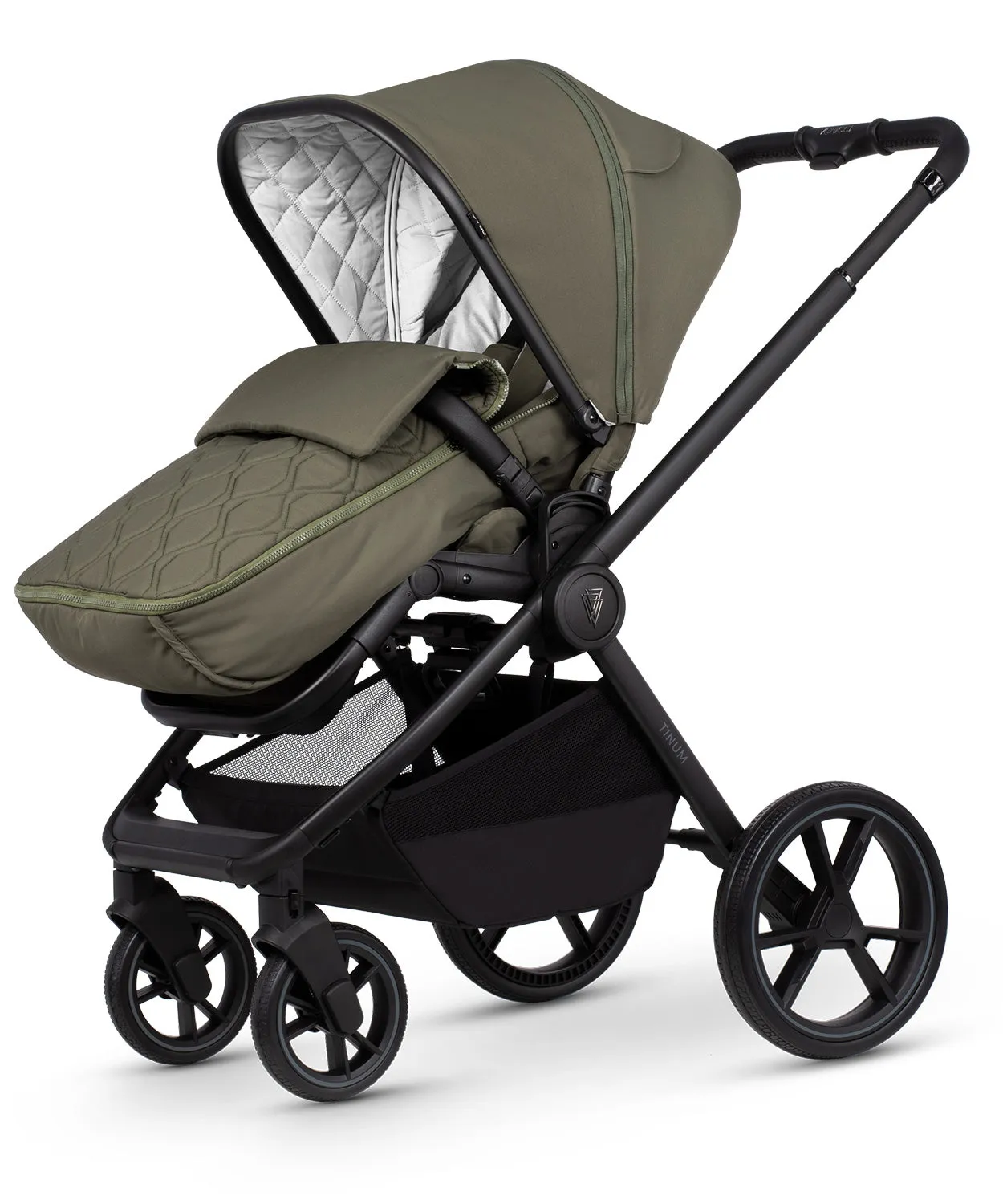 Venicci Tinum Edge bundle with Tiago iSize Car Seat & Base - Moss