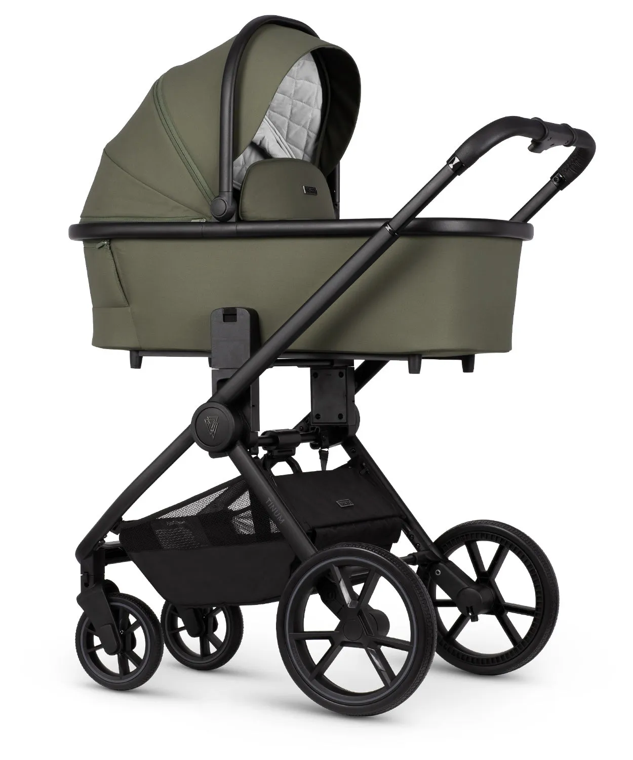 Venicci Tinum Edge bundle with Tiago iSize Car Seat & Base - Moss