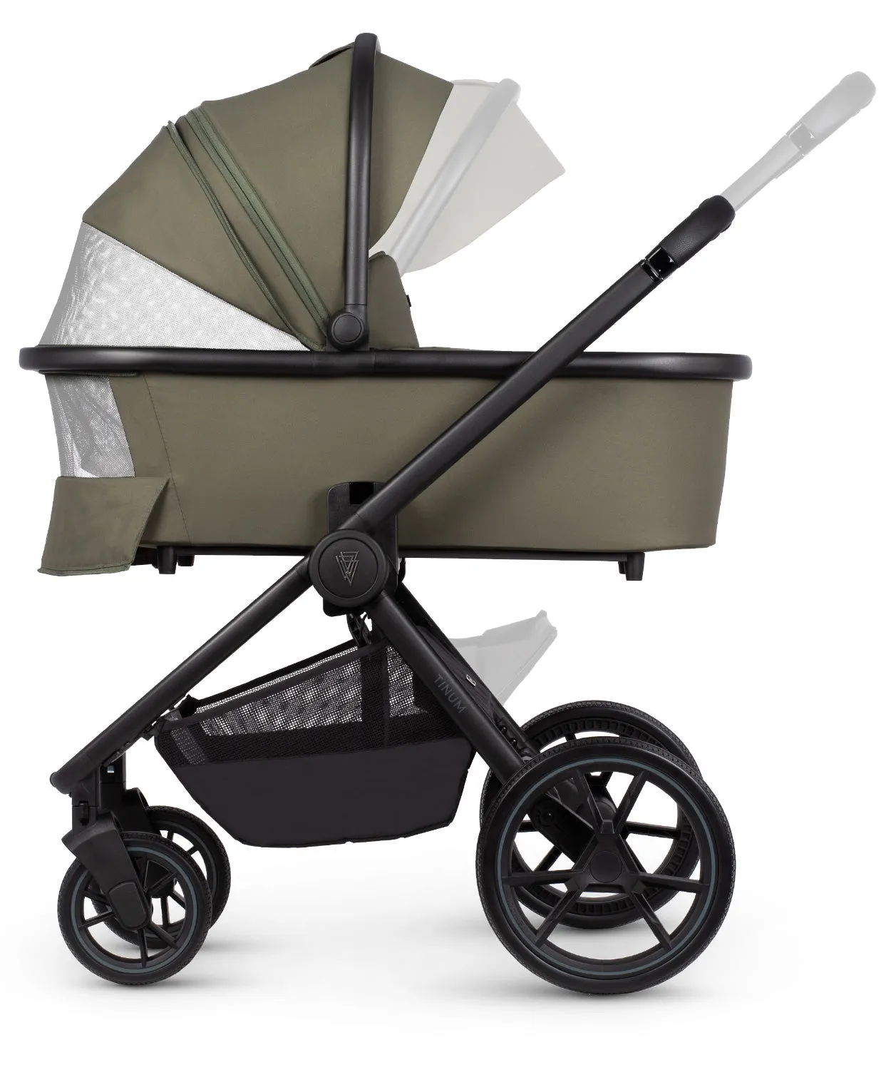 Venicci Tinum Edge bundle with Tiago iSize Car Seat & Base - Moss