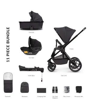 Venicci Tinum Edge bundle with Tiago iSize Car Seat & Base  - Raven SE