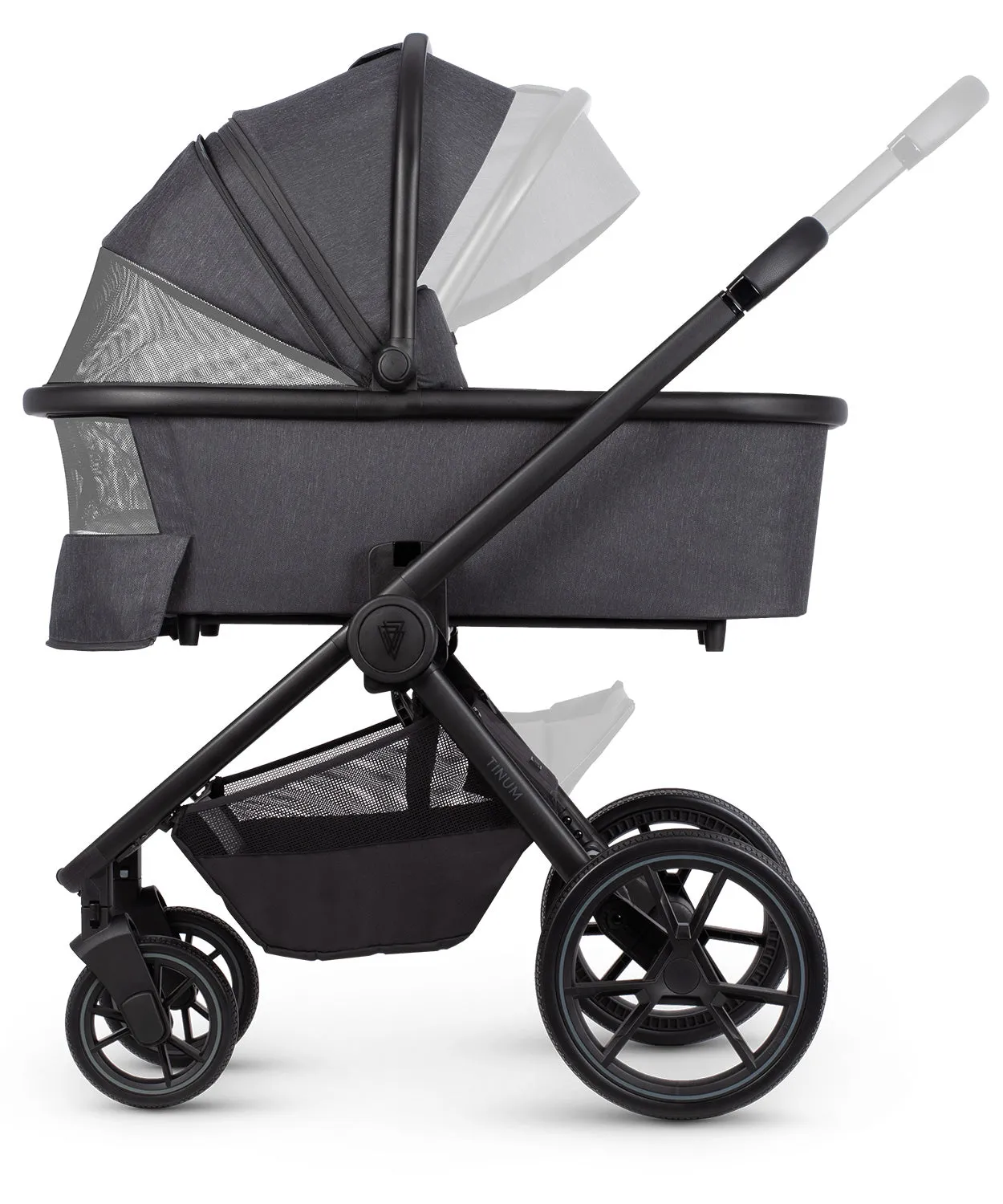 Venicci Tinum Edge bundle with Tiago iSize Car Seat  - Charcoal