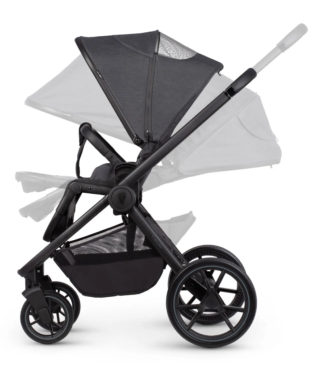 Venicci Tinum Edge bundle with Tiago iSize Car Seat  - Charcoal