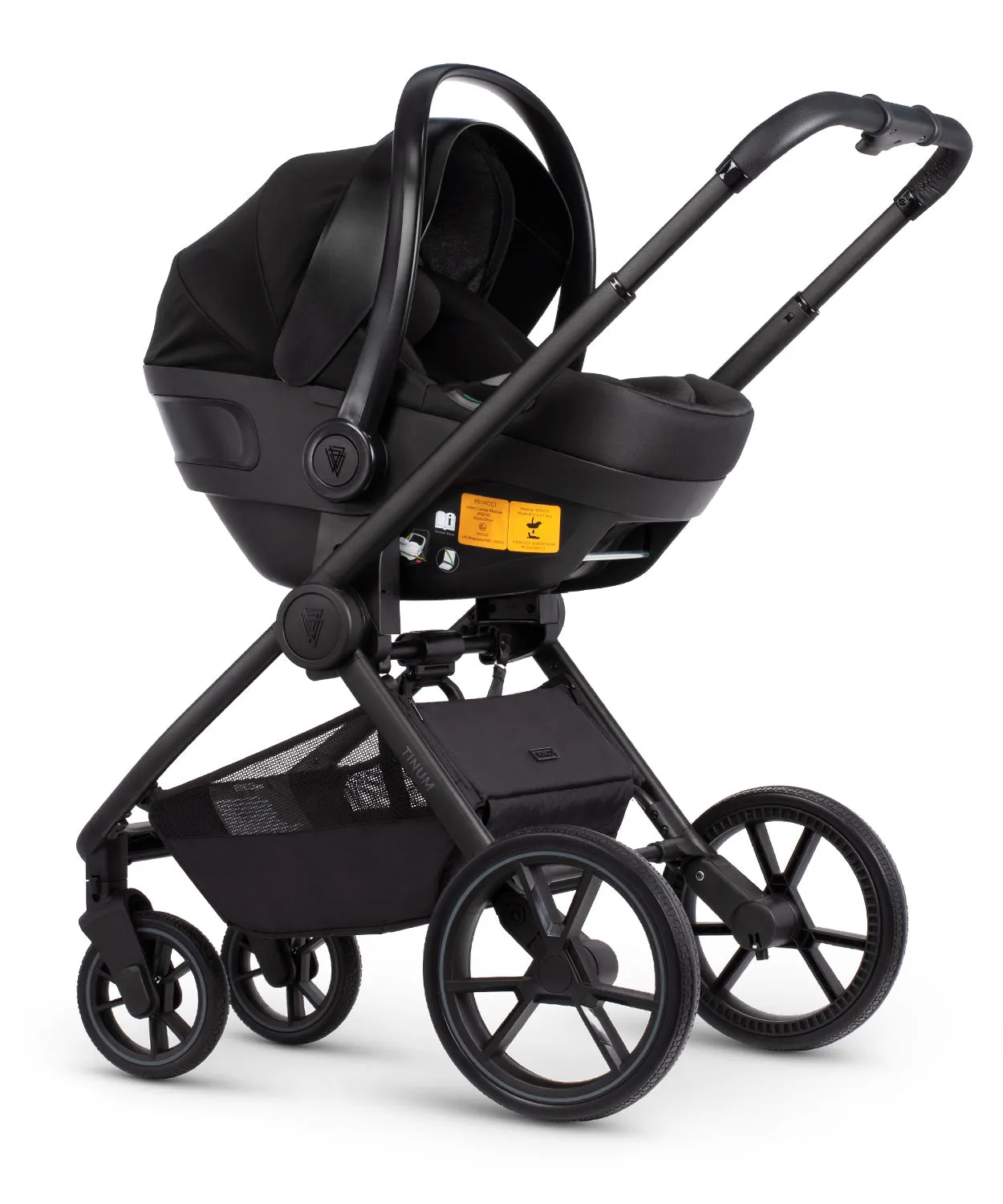 Venicci Tinum Edge bundle with Tiago iSize Car Seat  - Charcoal
