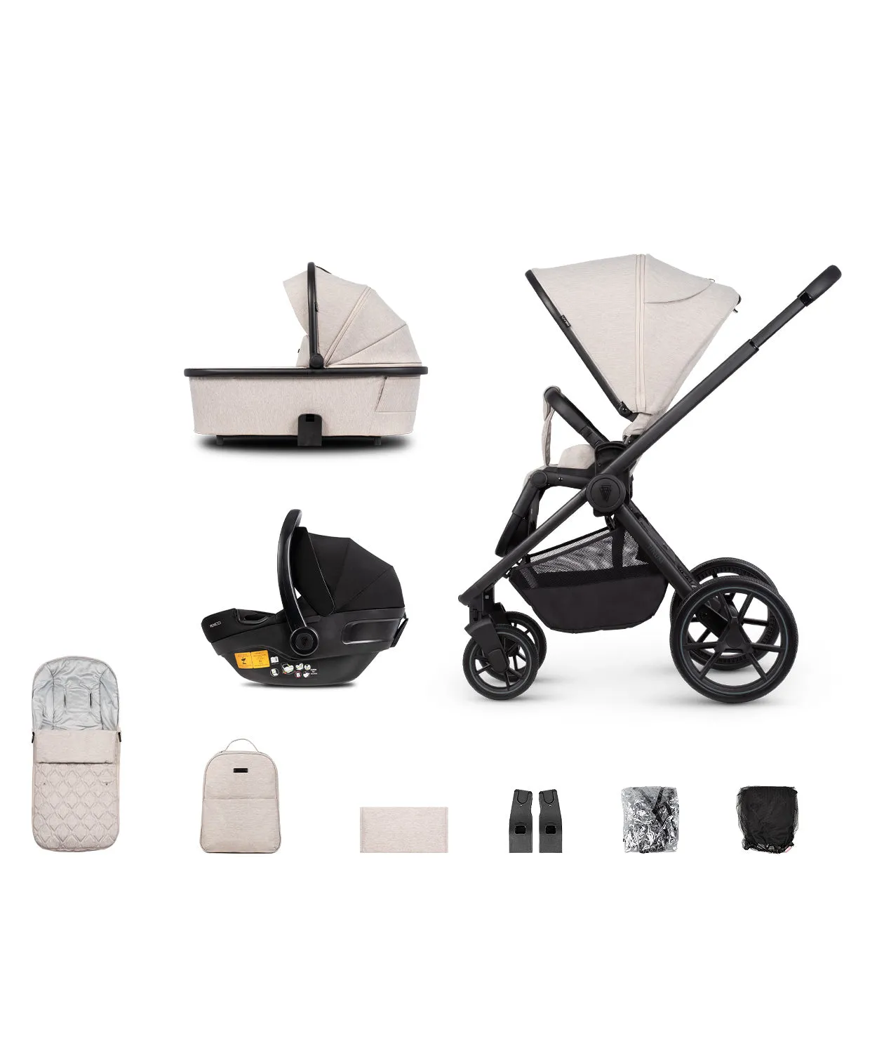 Venicci Tinum Edge bundle with Tiago iSize Car Seat   - Dust