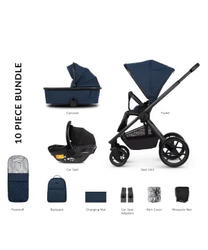 Venicci Tinum Edge bundle with Tiago iSize Car Seat - Ocean