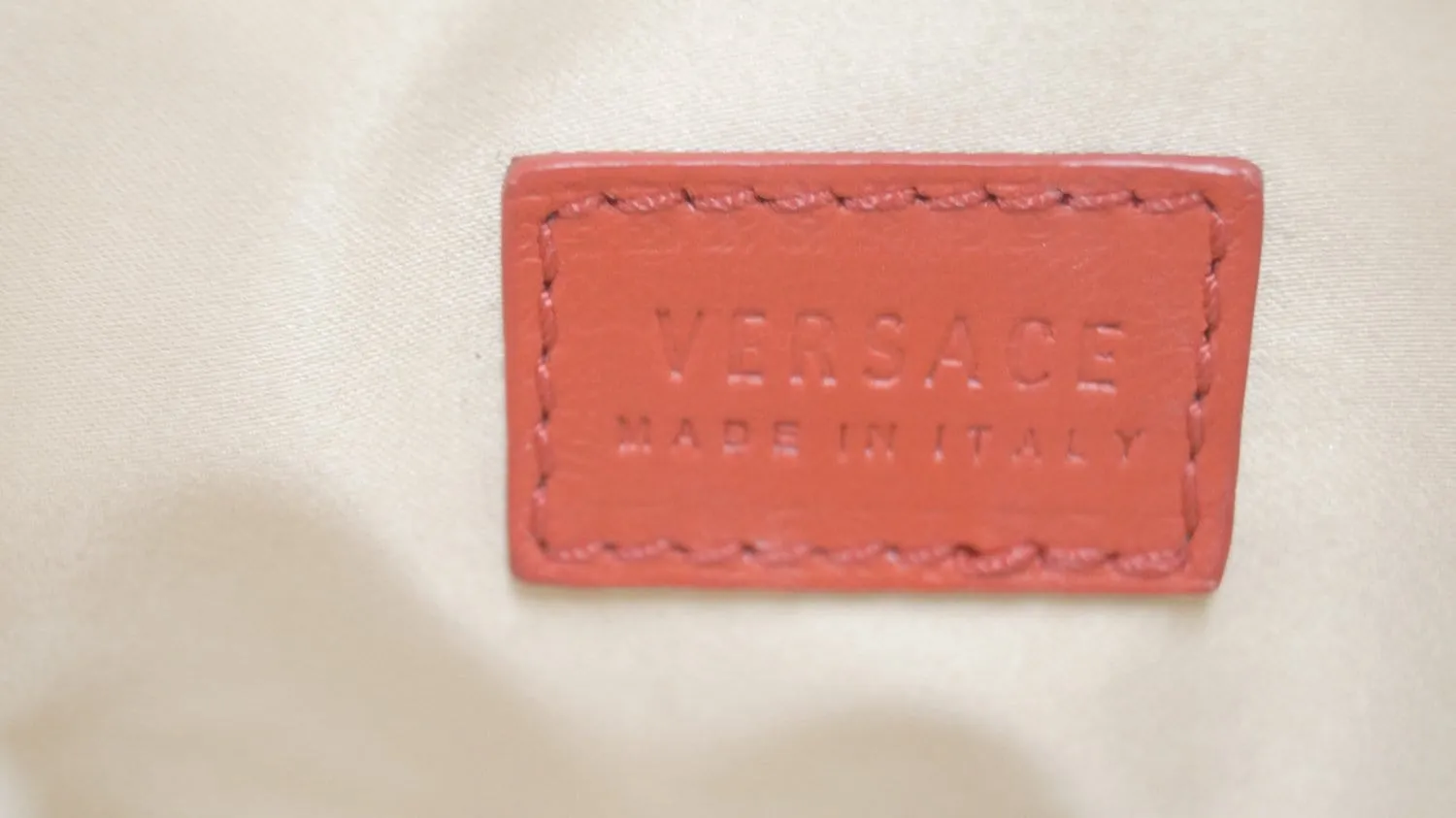 Versace Patent Leather Red/White Short Handle Flap Shoulder Bag - Last Call