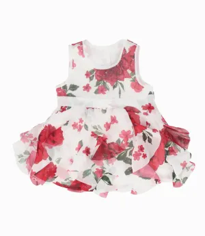 Vestido Bebé Con Vuelos Y Flores