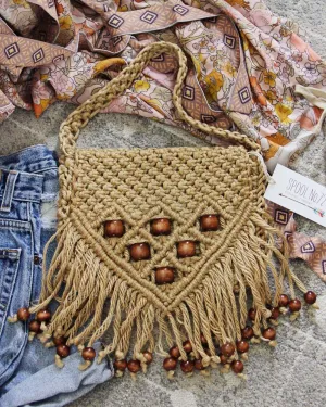 Vintage 70's Macrame Tote