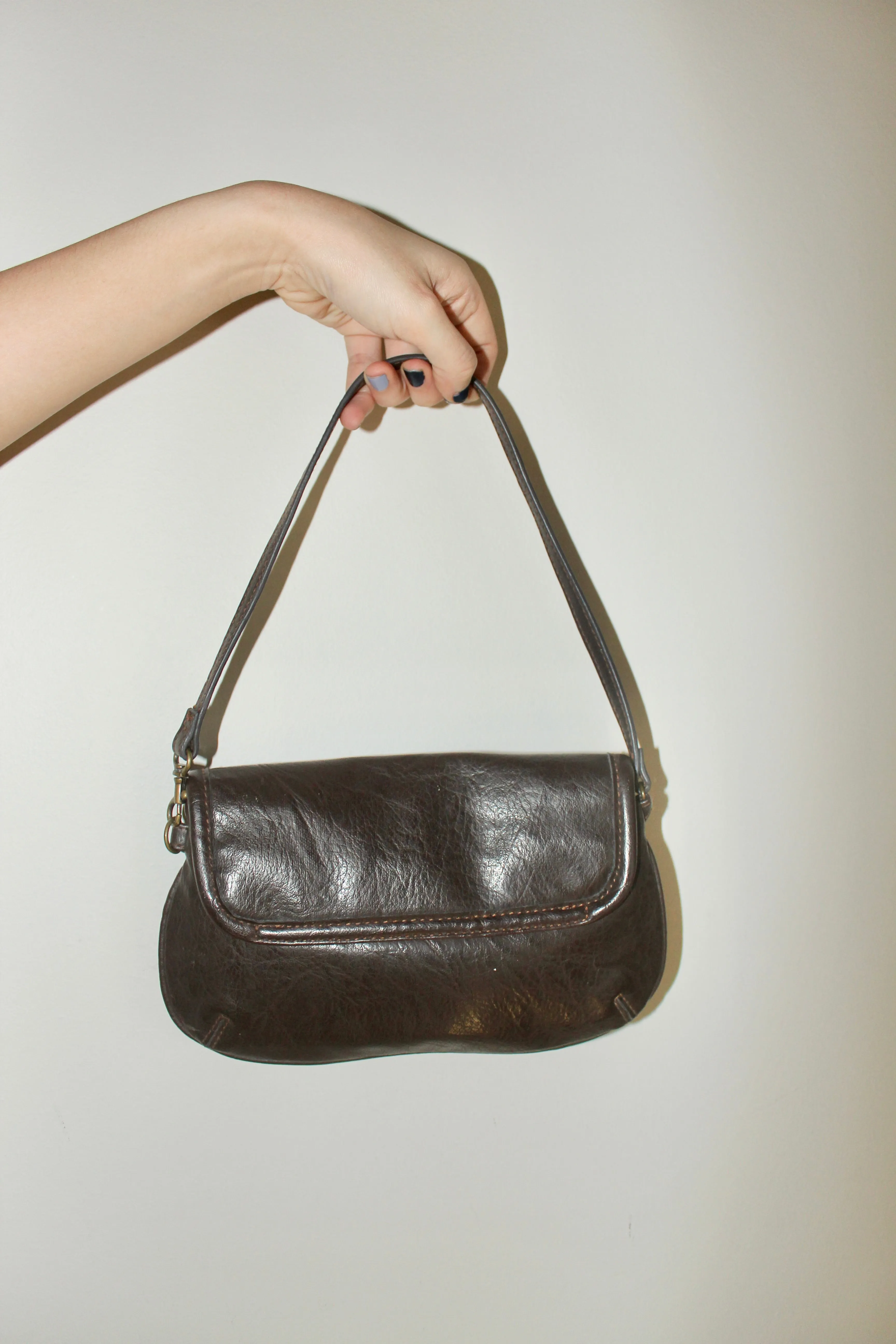 Vintage 90s Keyring Brown Purse