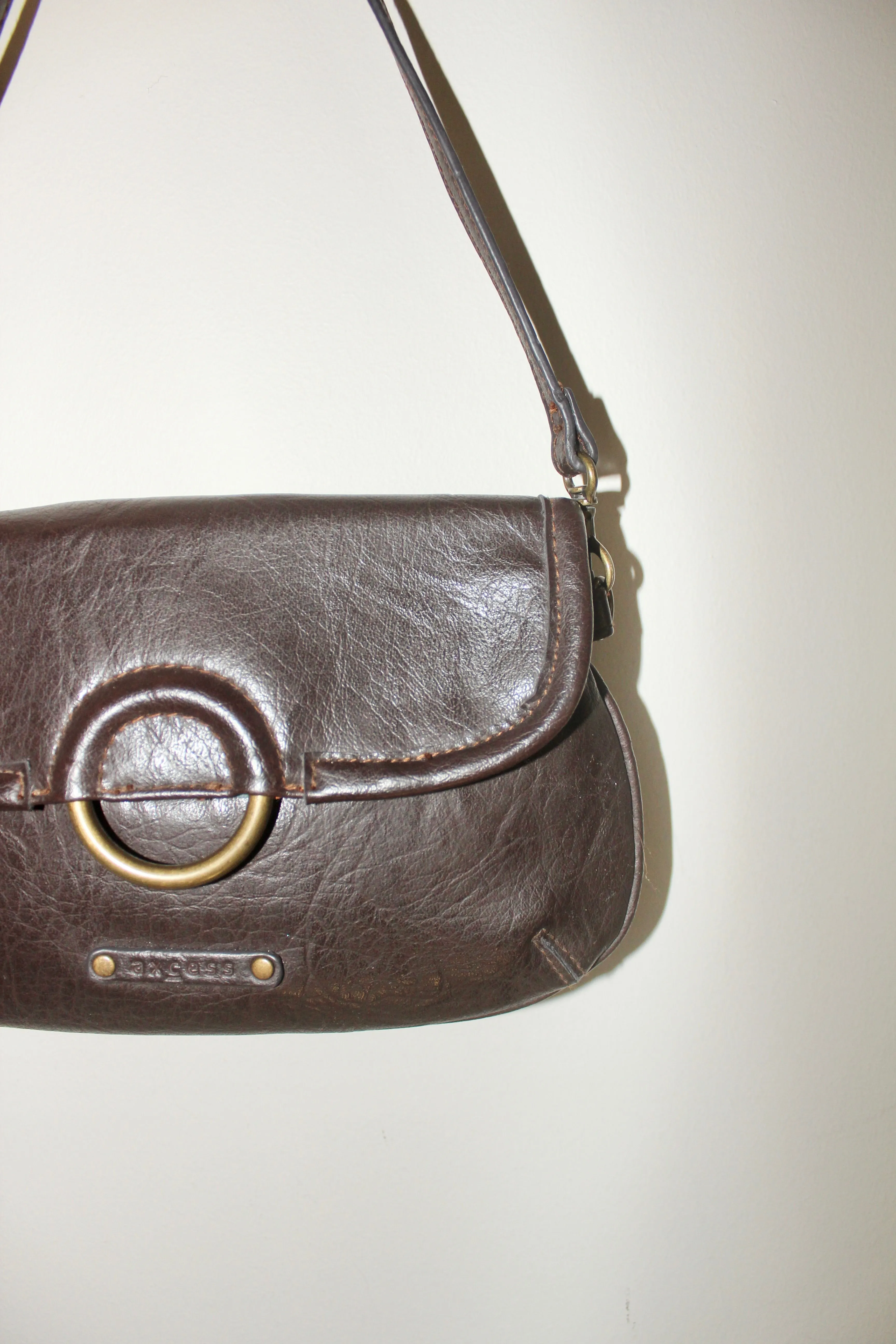 Vintage 90s Keyring Brown Purse