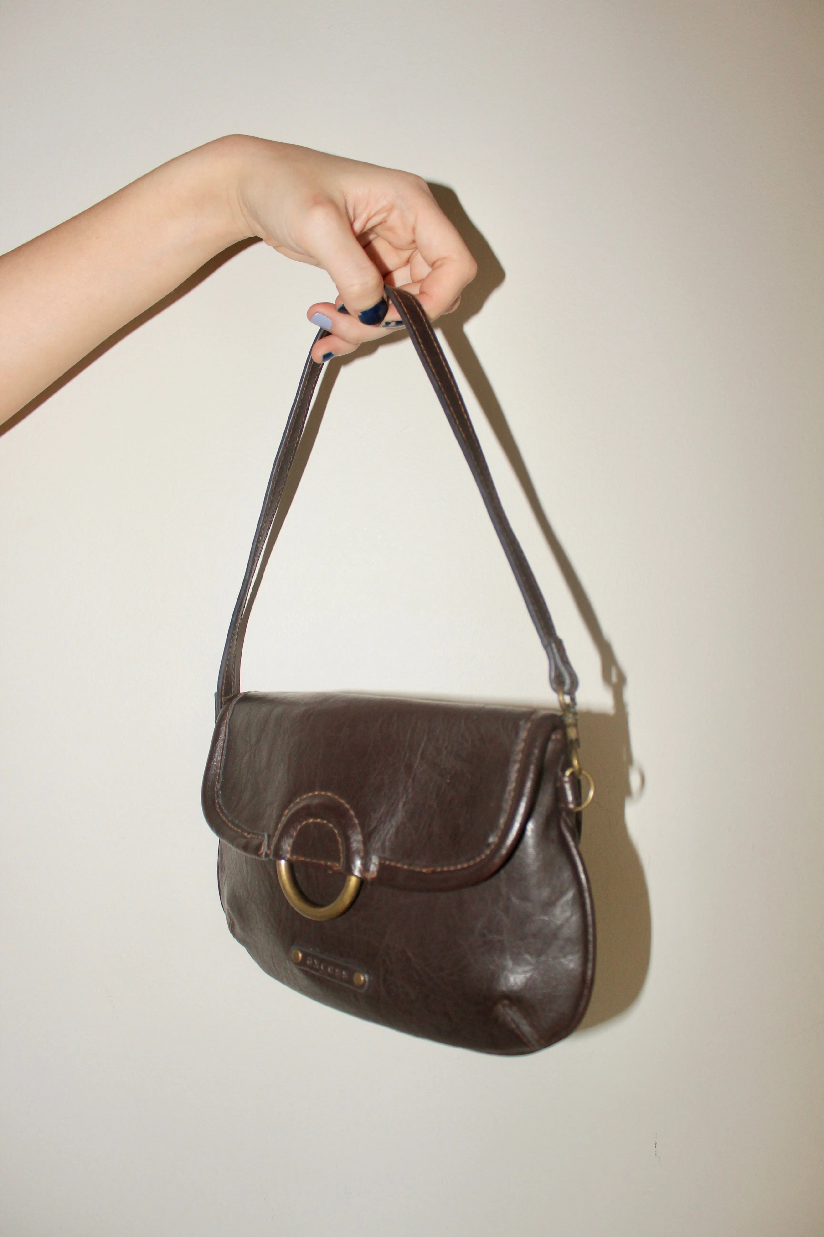 Vintage 90s Keyring Brown Purse