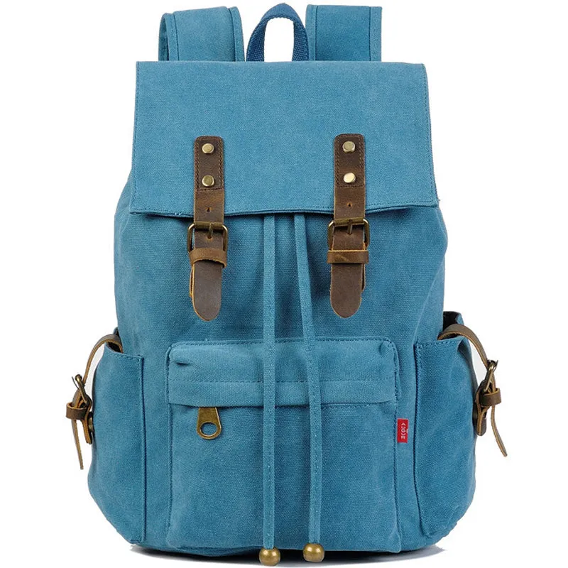 Vintage Canvas Drawstring Backpack For 15in Laptop