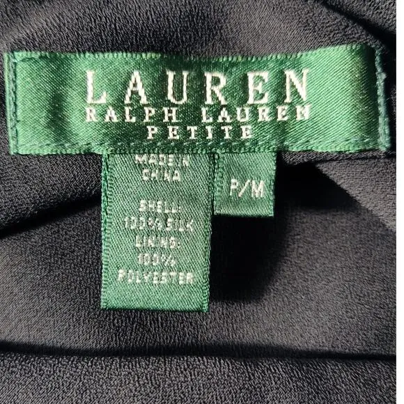 Vintage LAUREN Ralph Lauren Paisley Pattern Silk Skirt Knee Length Petite Medium