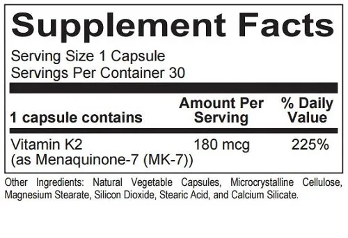 Vitamin K2 180mcg
