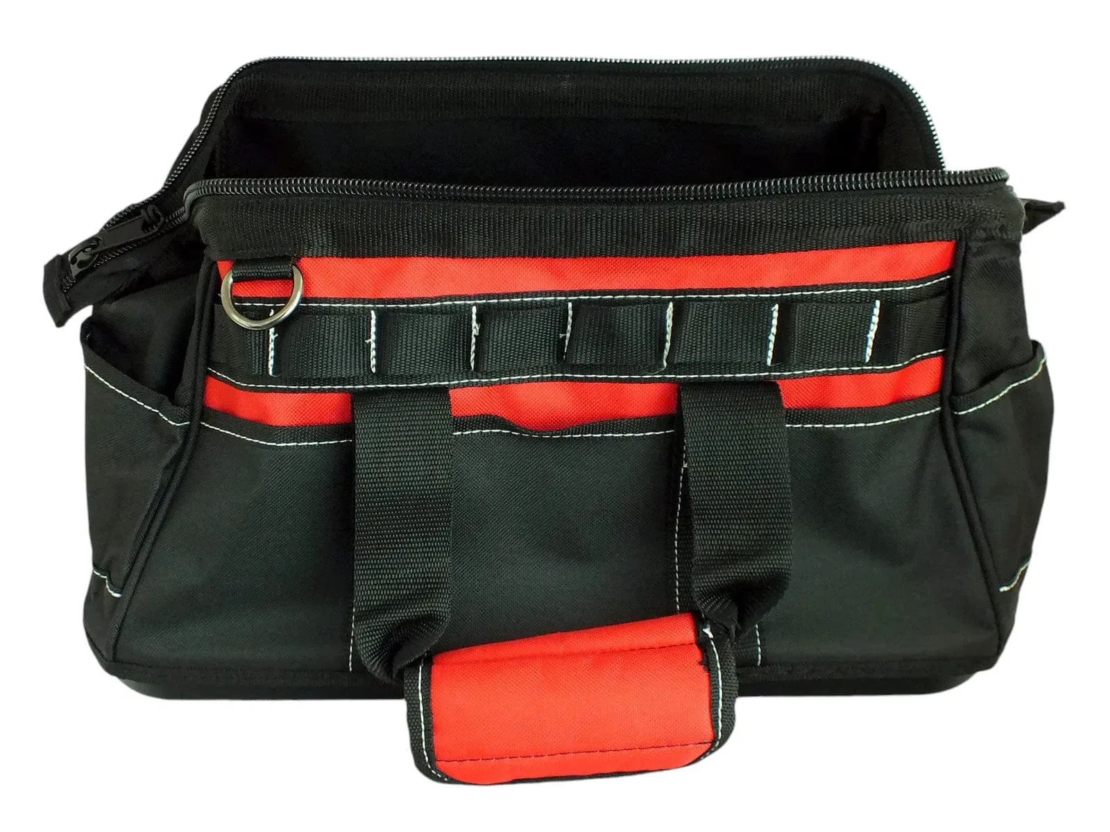 Voche 16" Wide Opening 21 Pocket Tool Bag with Rigid Base and Shoulder Strap
