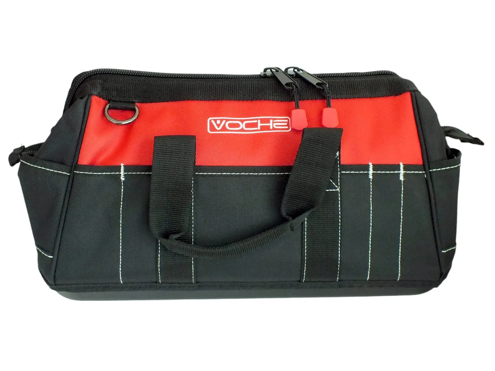 Voche 16" Wide Opening 21 Pocket Tool Bag with Rigid Base and Shoulder Strap