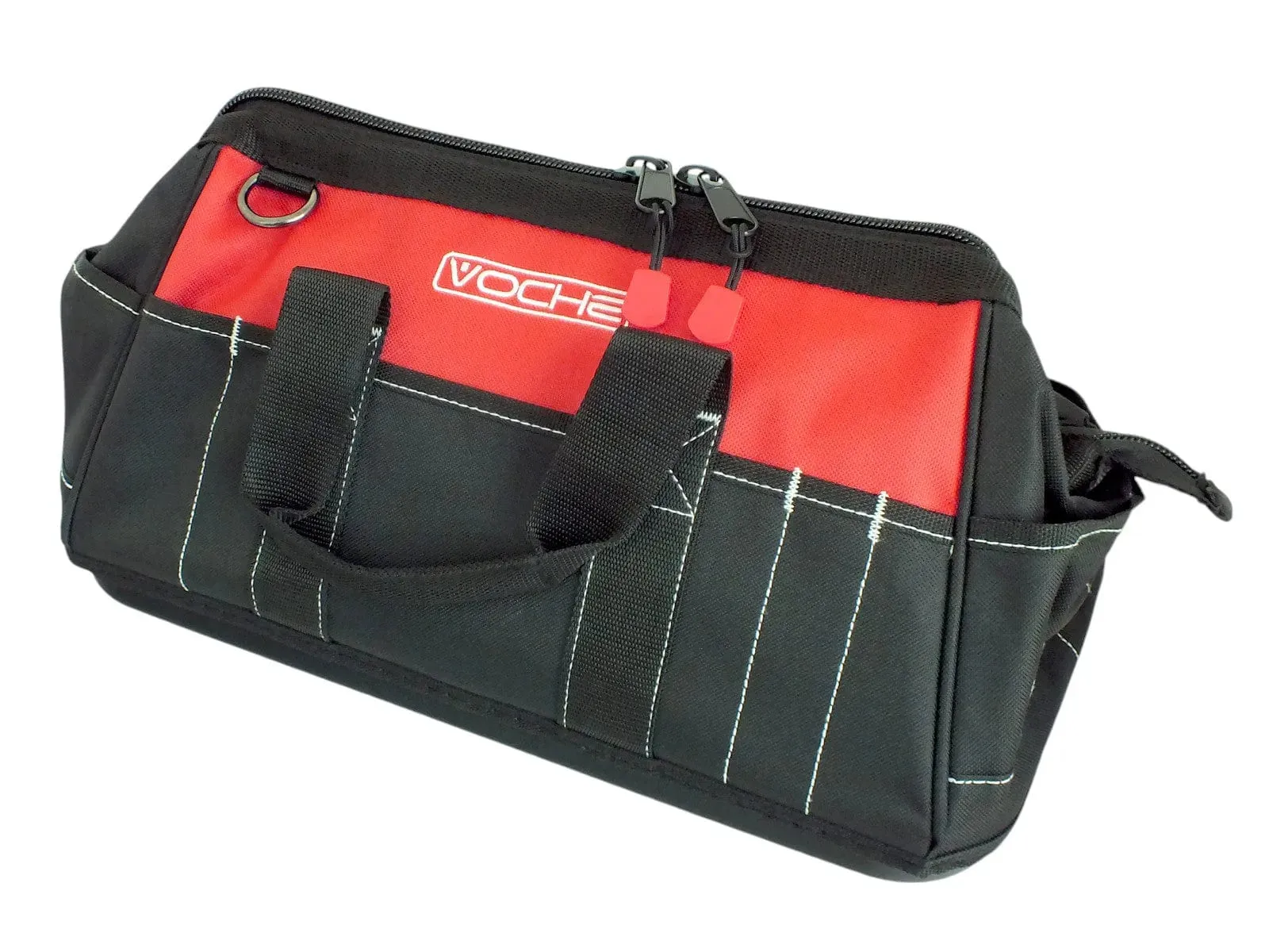 Voche 16" Wide Opening 21 Pocket Tool Bag with Rigid Base and Shoulder Strap