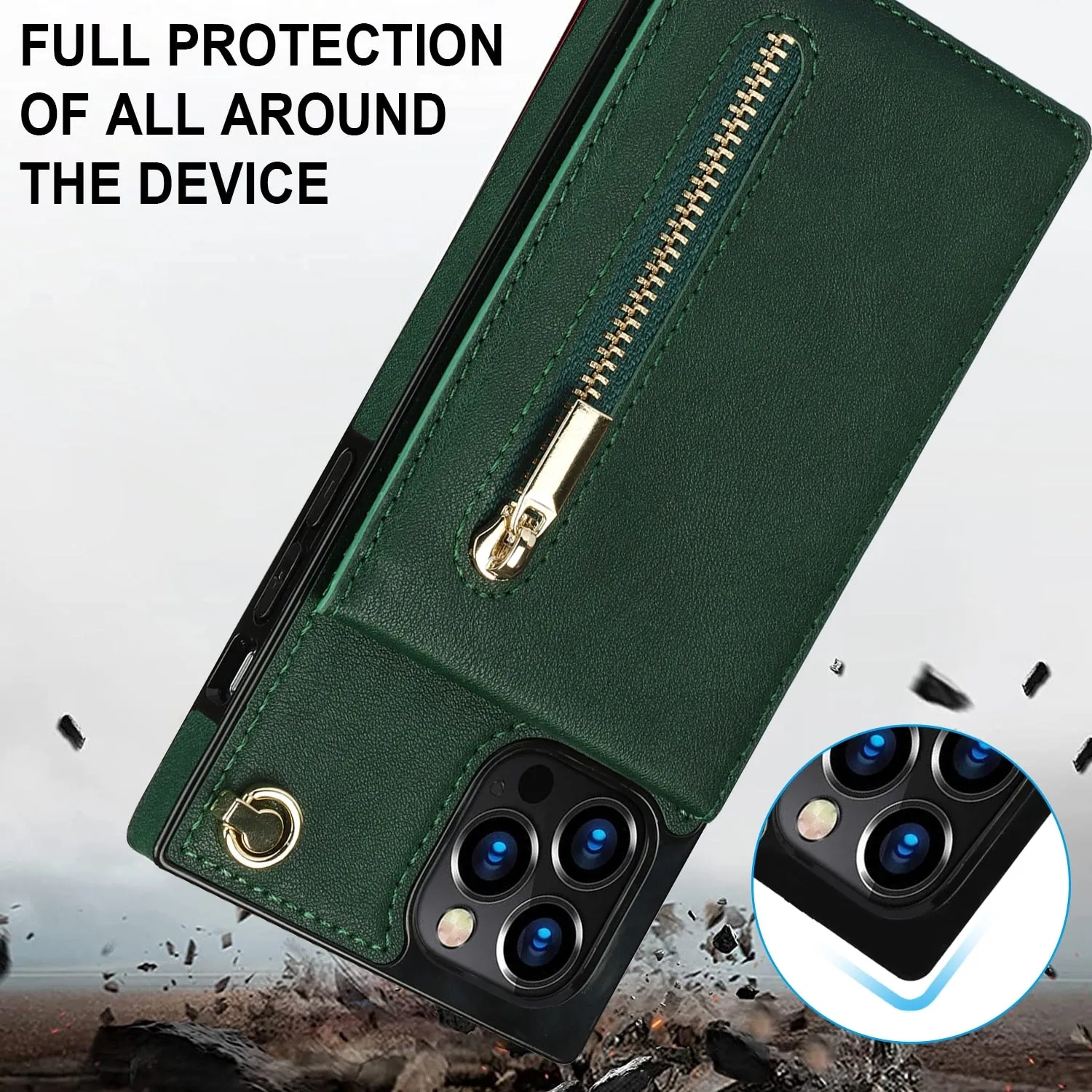 Wallet Phone Case w/Lanyard
