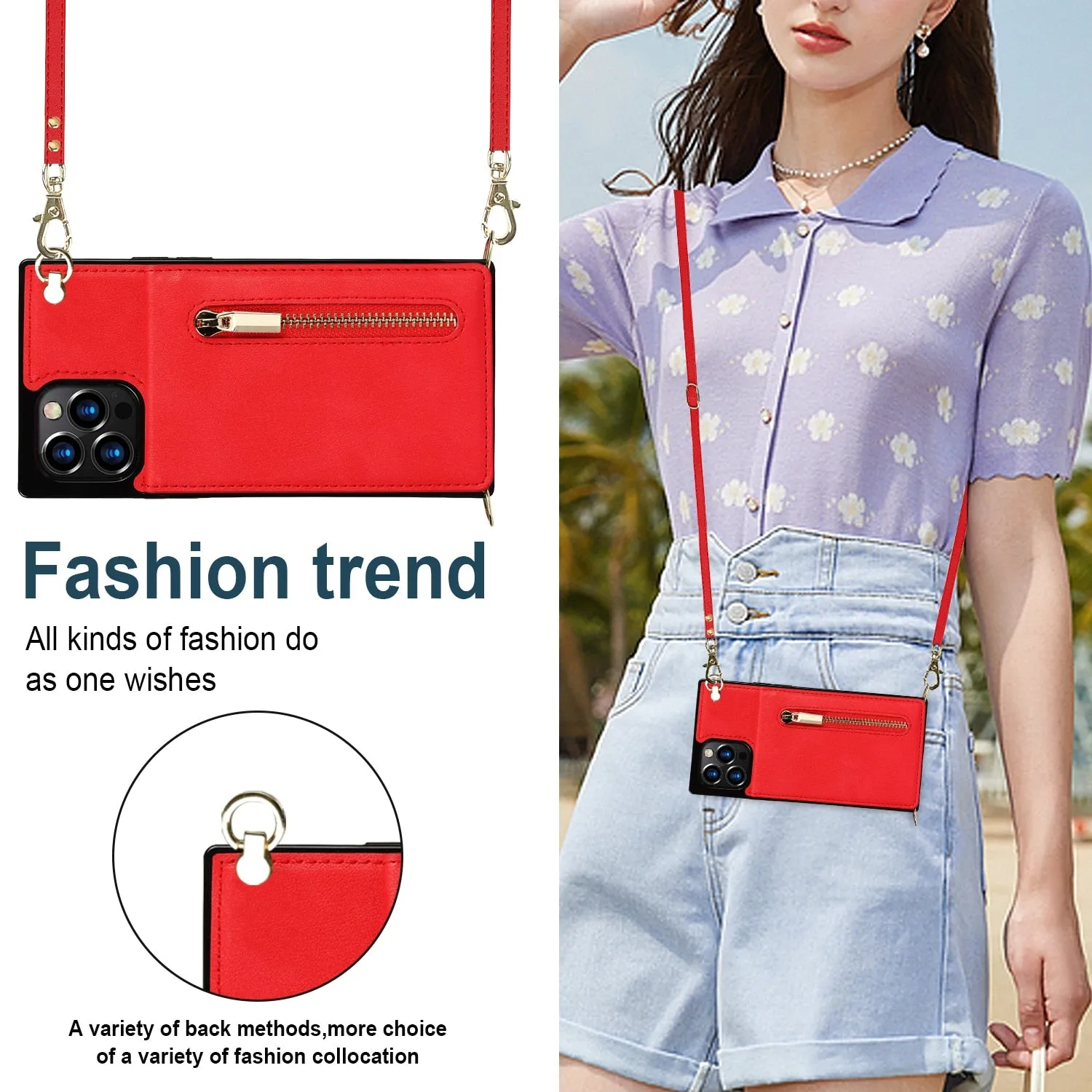 Wallet Phone Case w/Lanyard