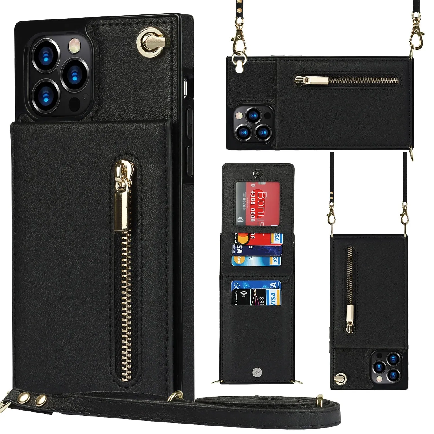 Wallet Phone Case w/Lanyard