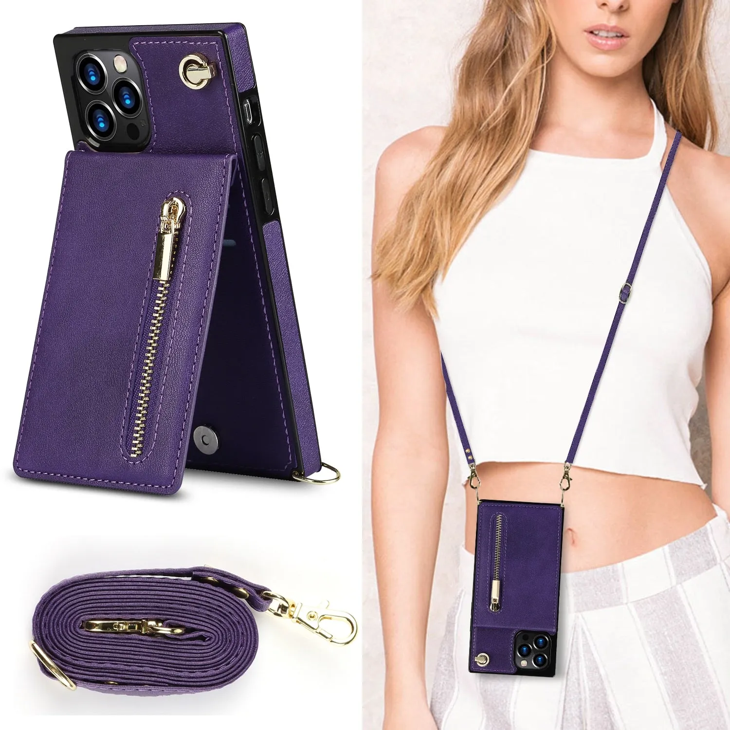 Wallet Phone Case w/Lanyard