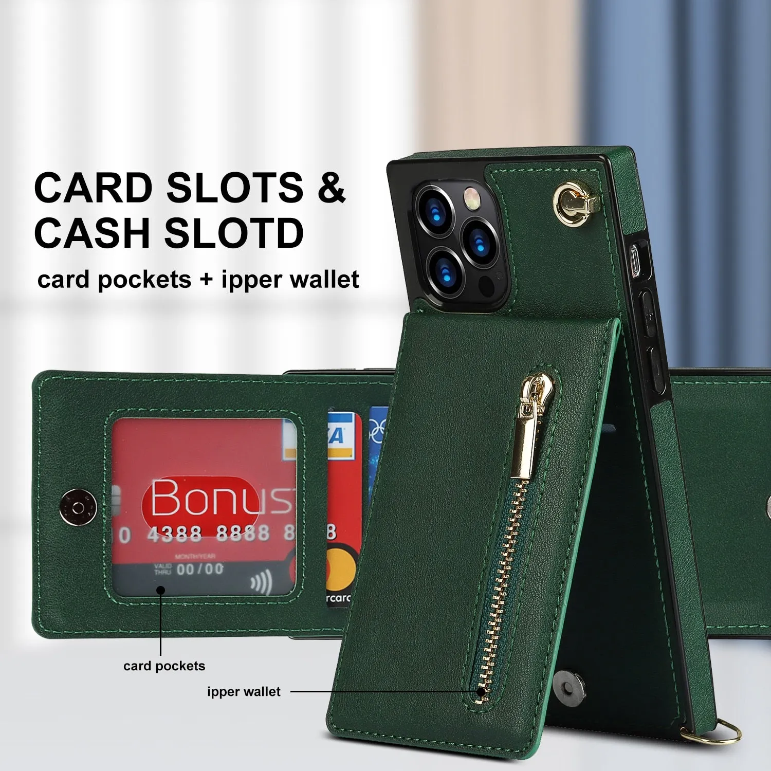 Wallet Phone Case w/Lanyard