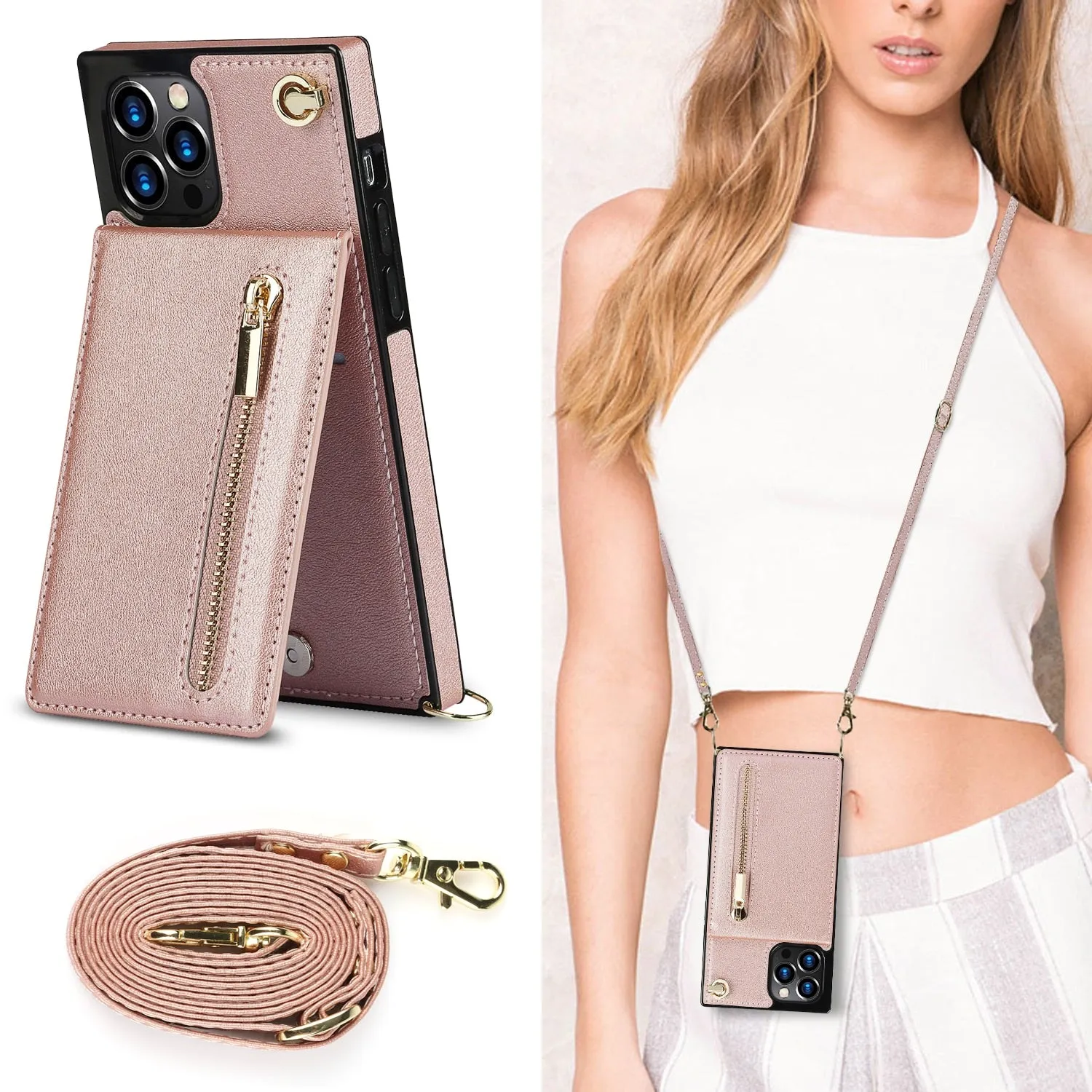 Wallet Phone Case w/Lanyard