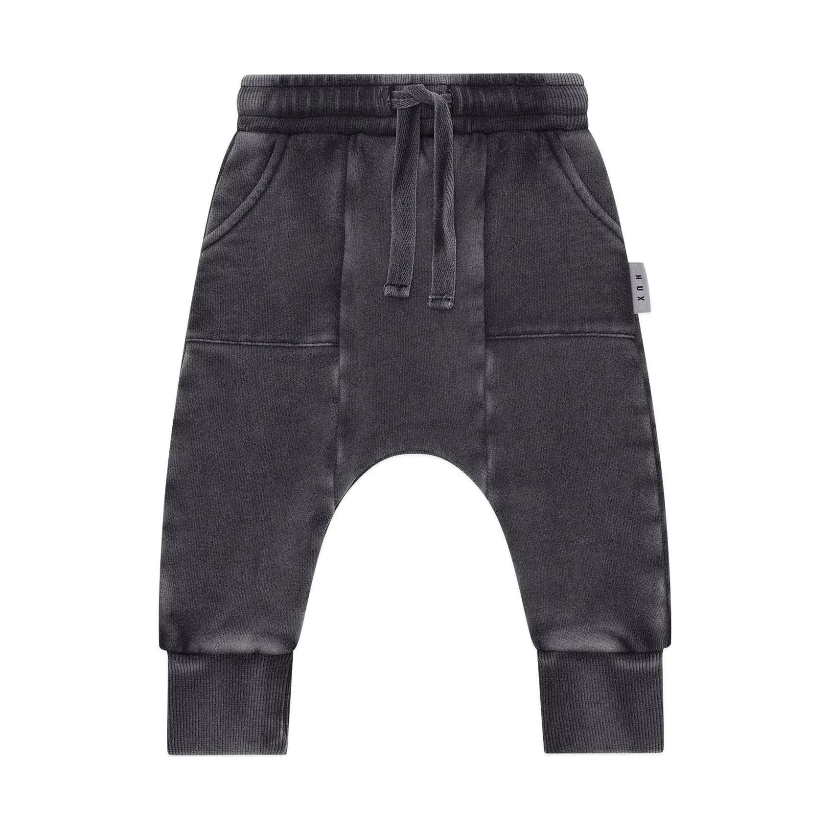 Washed Black Drop Crotch Pant