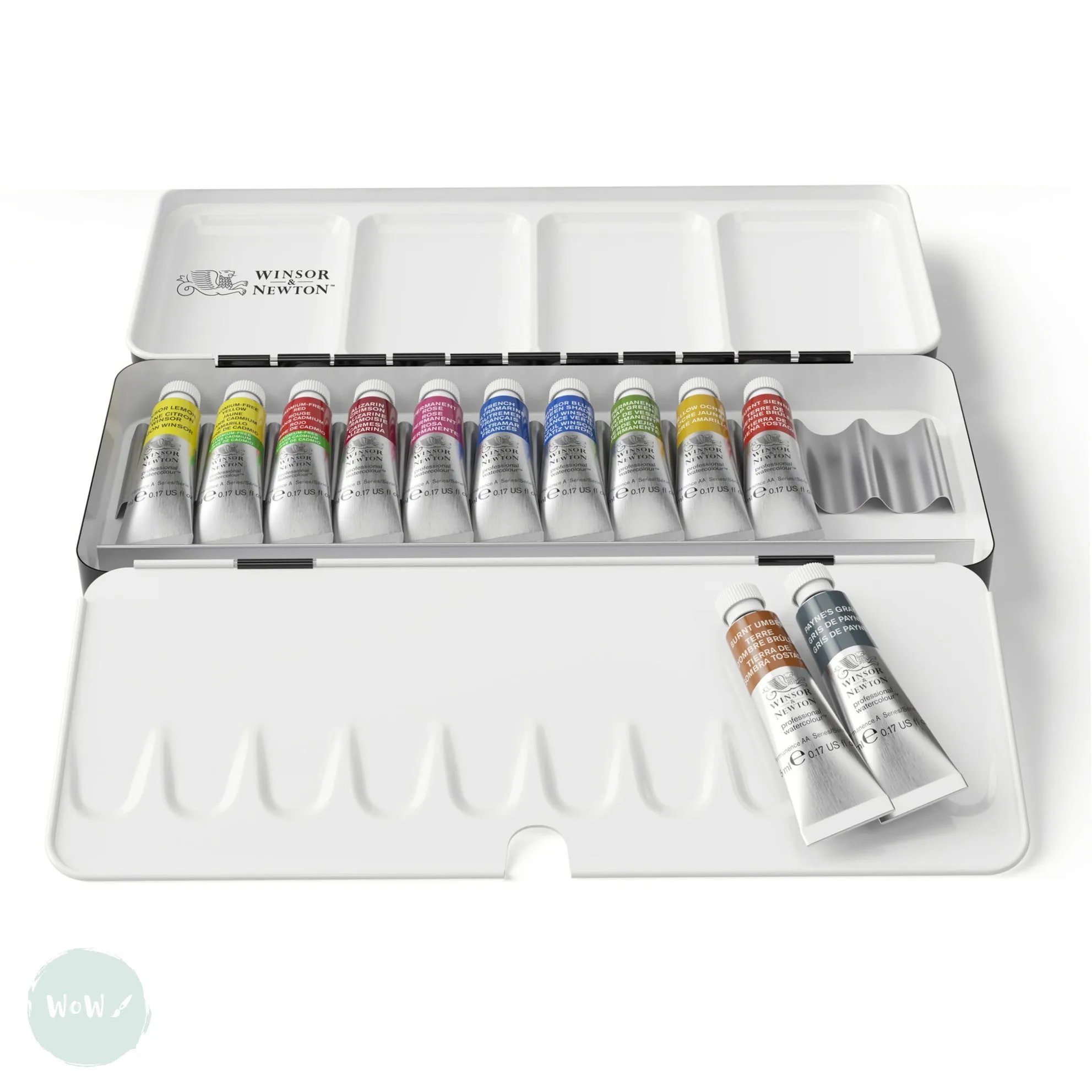 Watercolour Paint Sets - Winsor & Newton PROFESSIONAL - TUBE TRAVEL TIN - 12 Tubes