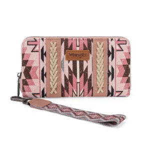 WG2213-W006  Wrangler Southwestern Art Print Wallet  - DARK PINK (ONLINE ONLY)