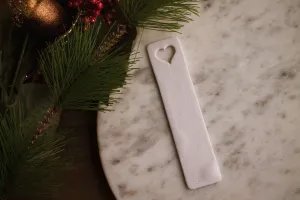 White Glitter Bookmark