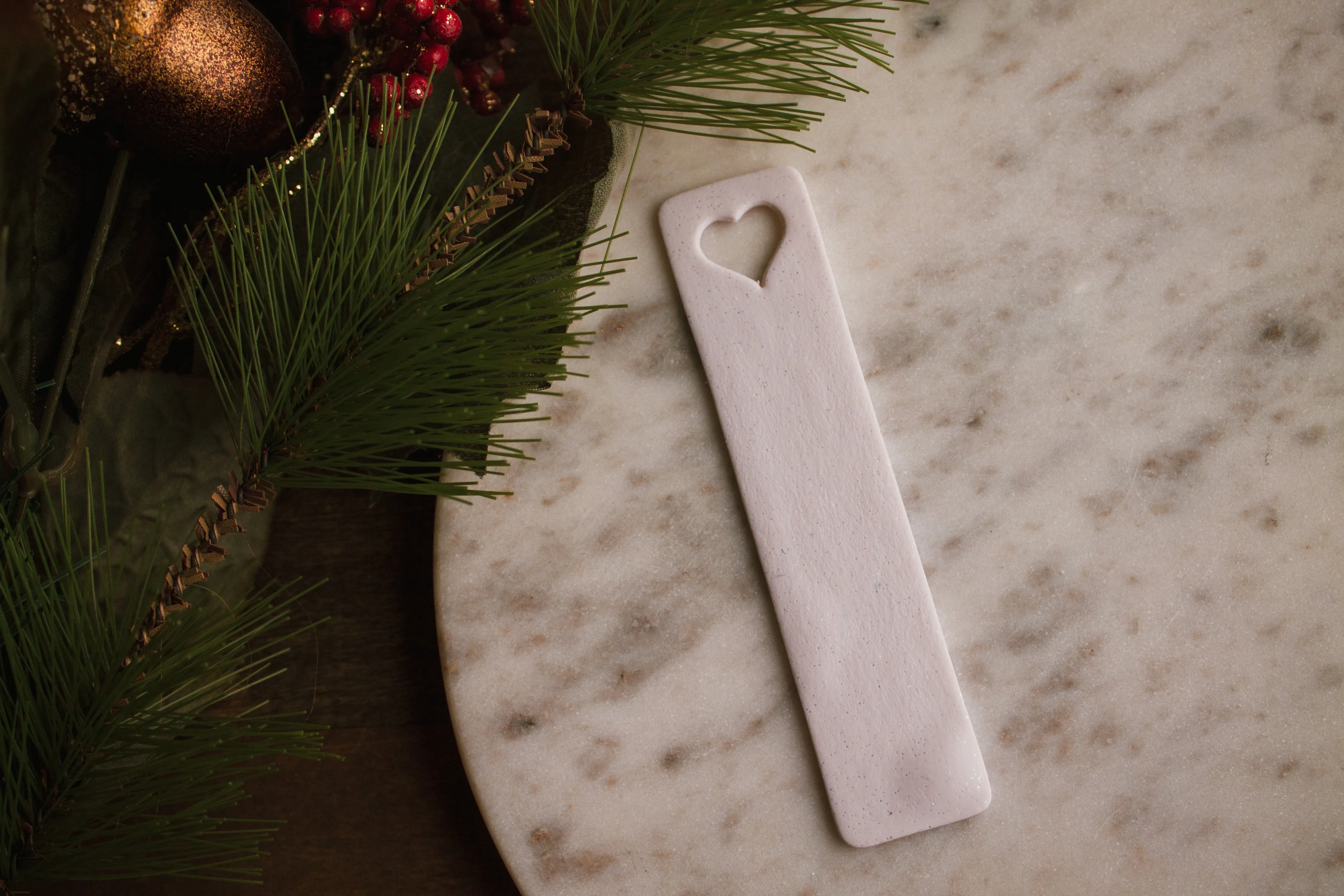 White Glitter Bookmark