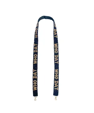 Who Dat Beaded Strap - Black