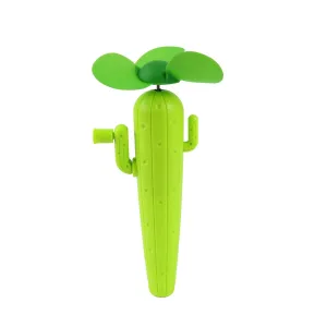 Wholesale Small Personal Wind Up Cactus Fan Displayer of 18