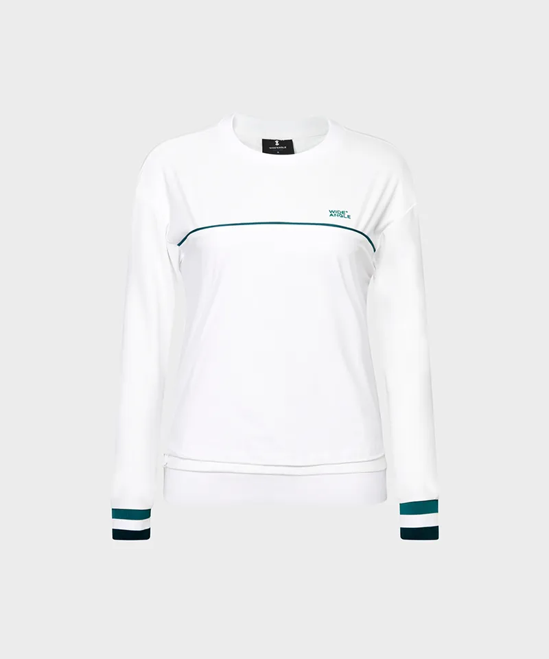 WideAngle: CO Woven Mix Loose Fit Round Sweatshirt - 2 Colors