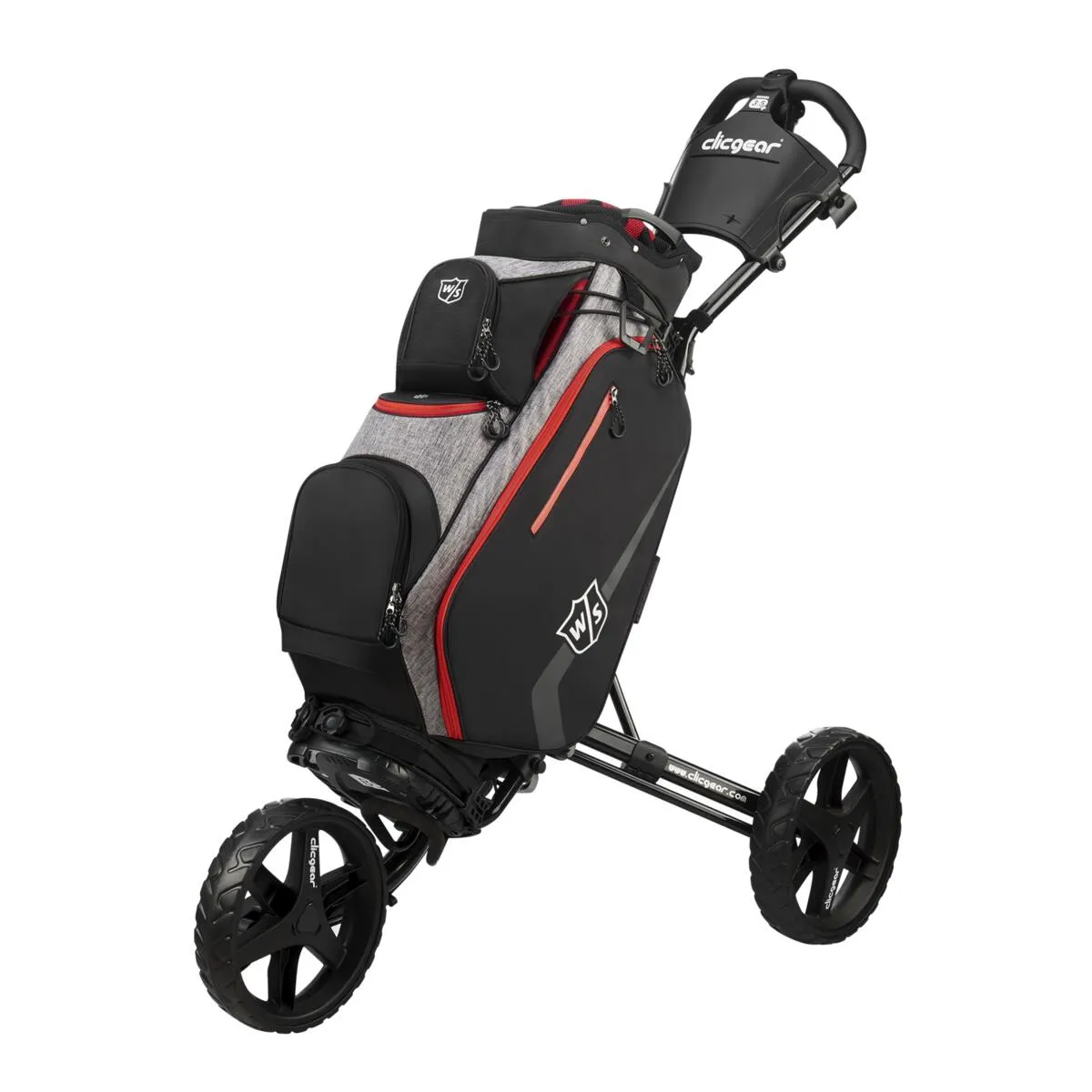 Wilson Staff Xtra Cart Bag, Black / Grey / Red, 14-way Divider   Putter well