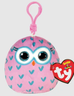 Winks Owl Pink Squish Clip
