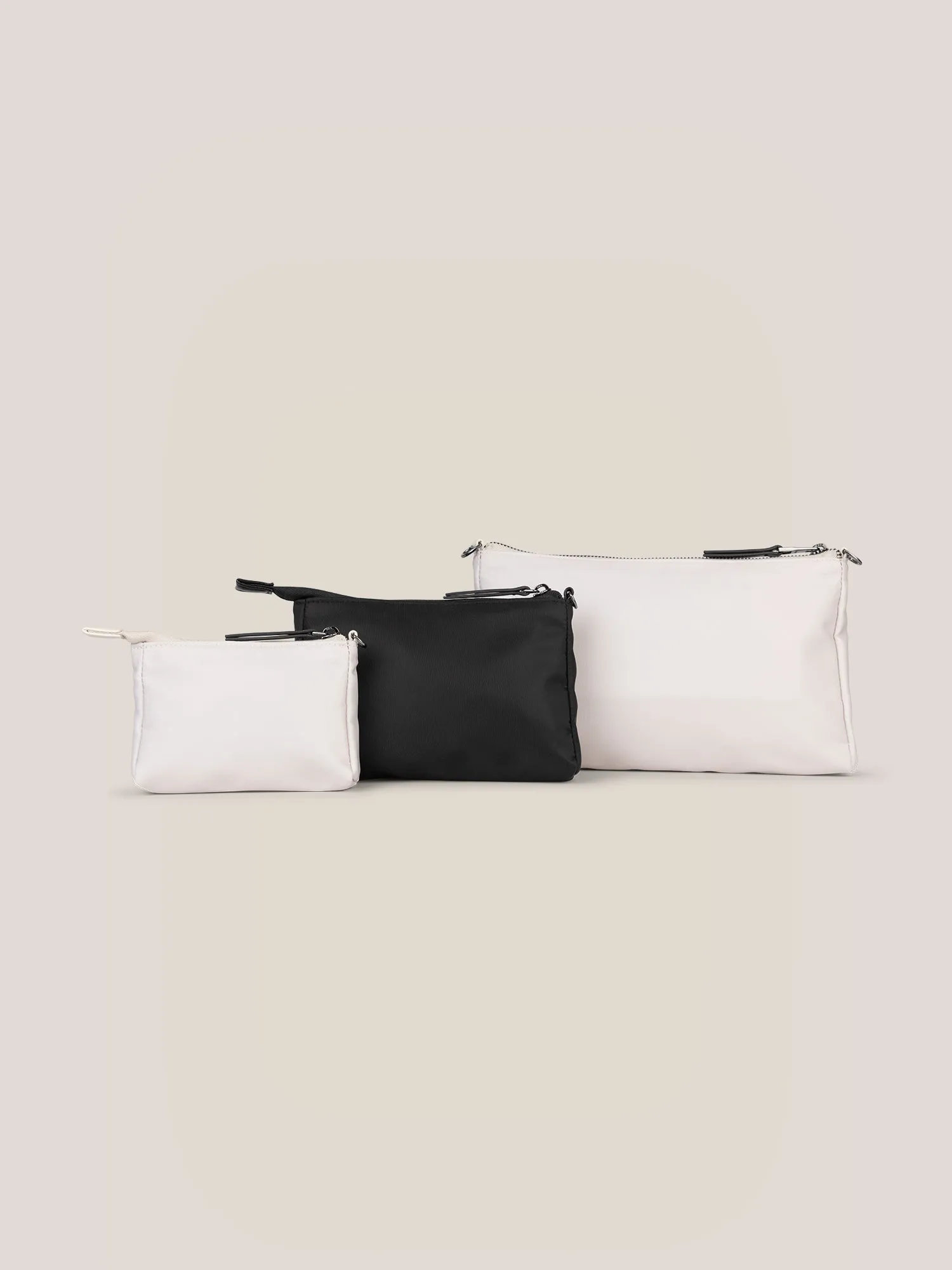 Witney Carson 3-piece Pouch Set | Cloud & Black