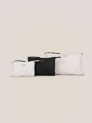 Witney Carson 3-piece Pouch Set | Cloud & Black
