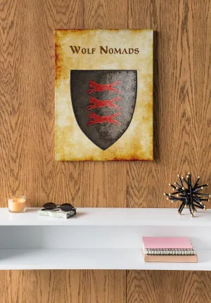 Wolf Nomads Heraldry of Greyhawk Anna Meyer Cartography Canvas Art Print