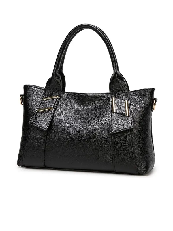 Women's Leather Handbag Solid Color