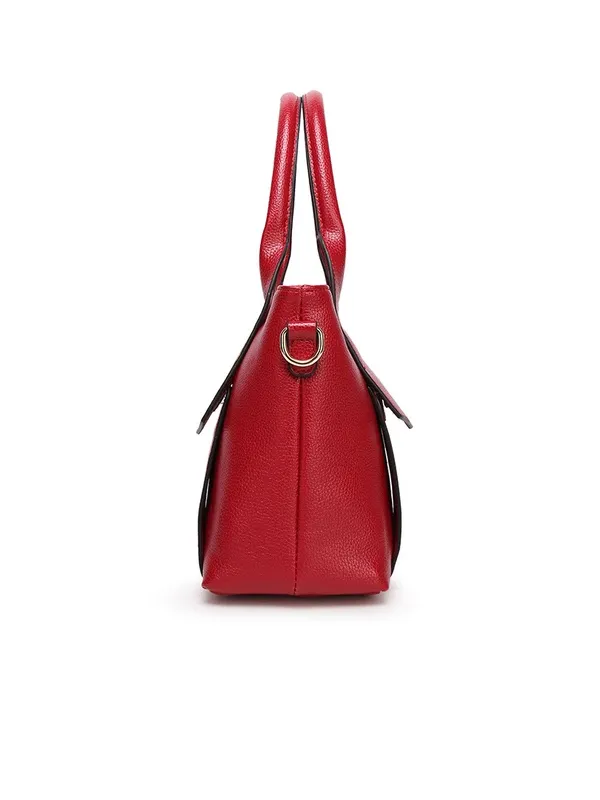 Women's Leather Handbag Solid Color