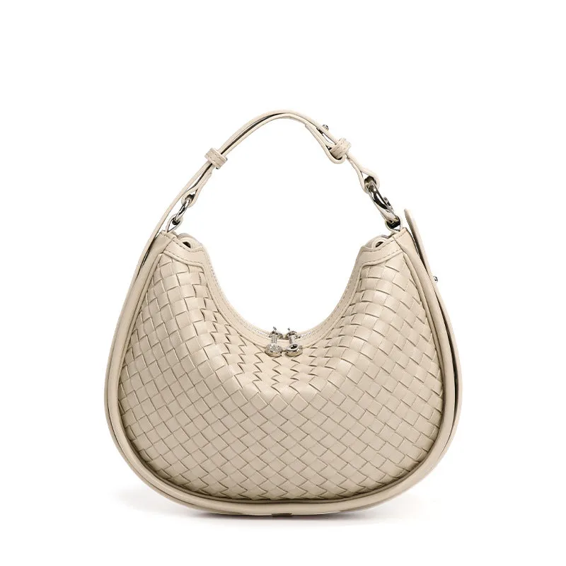 Woven Saddle Handbag