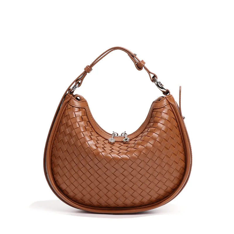 Woven Saddle Handbag