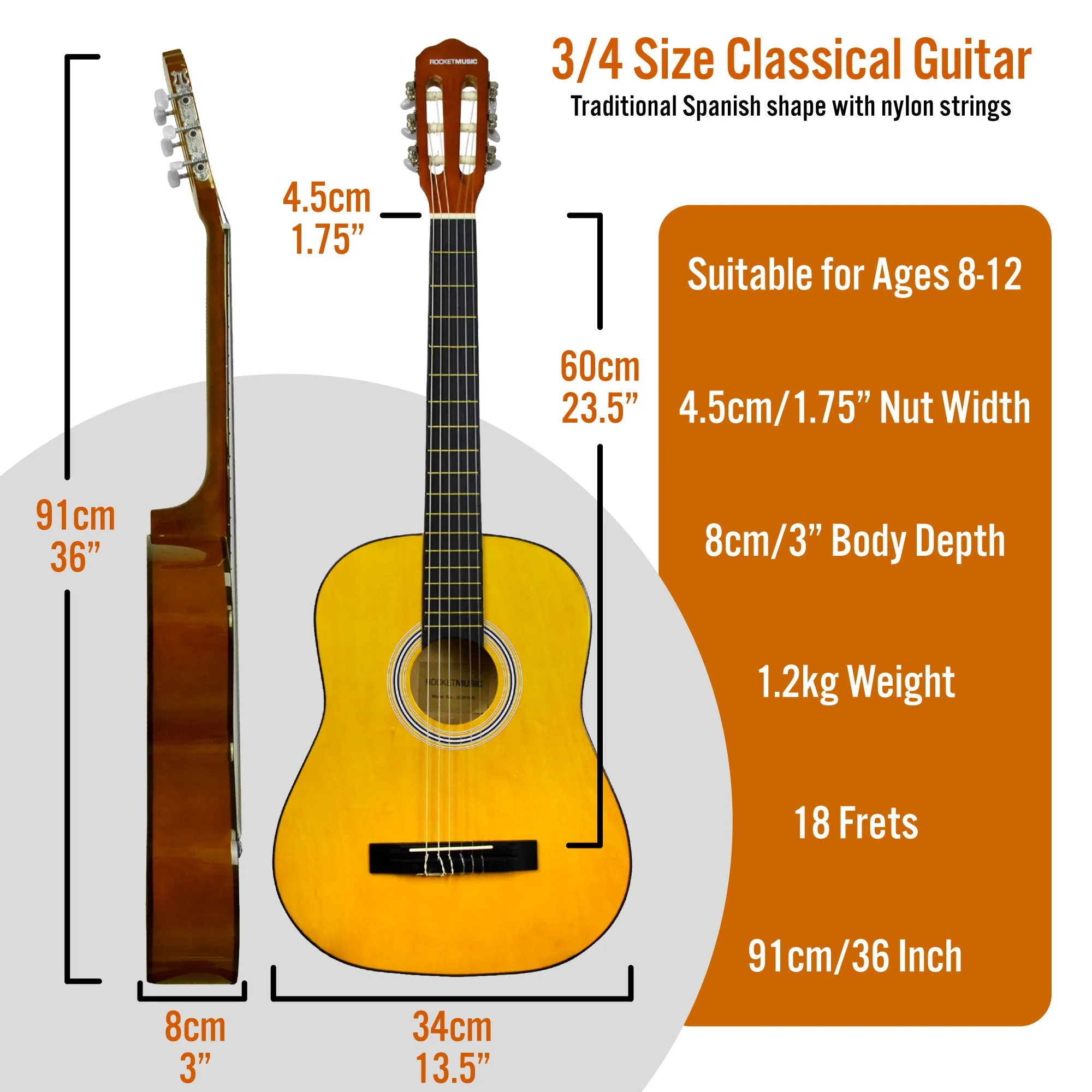 XF 3/4 Size Classical Guitar Pack