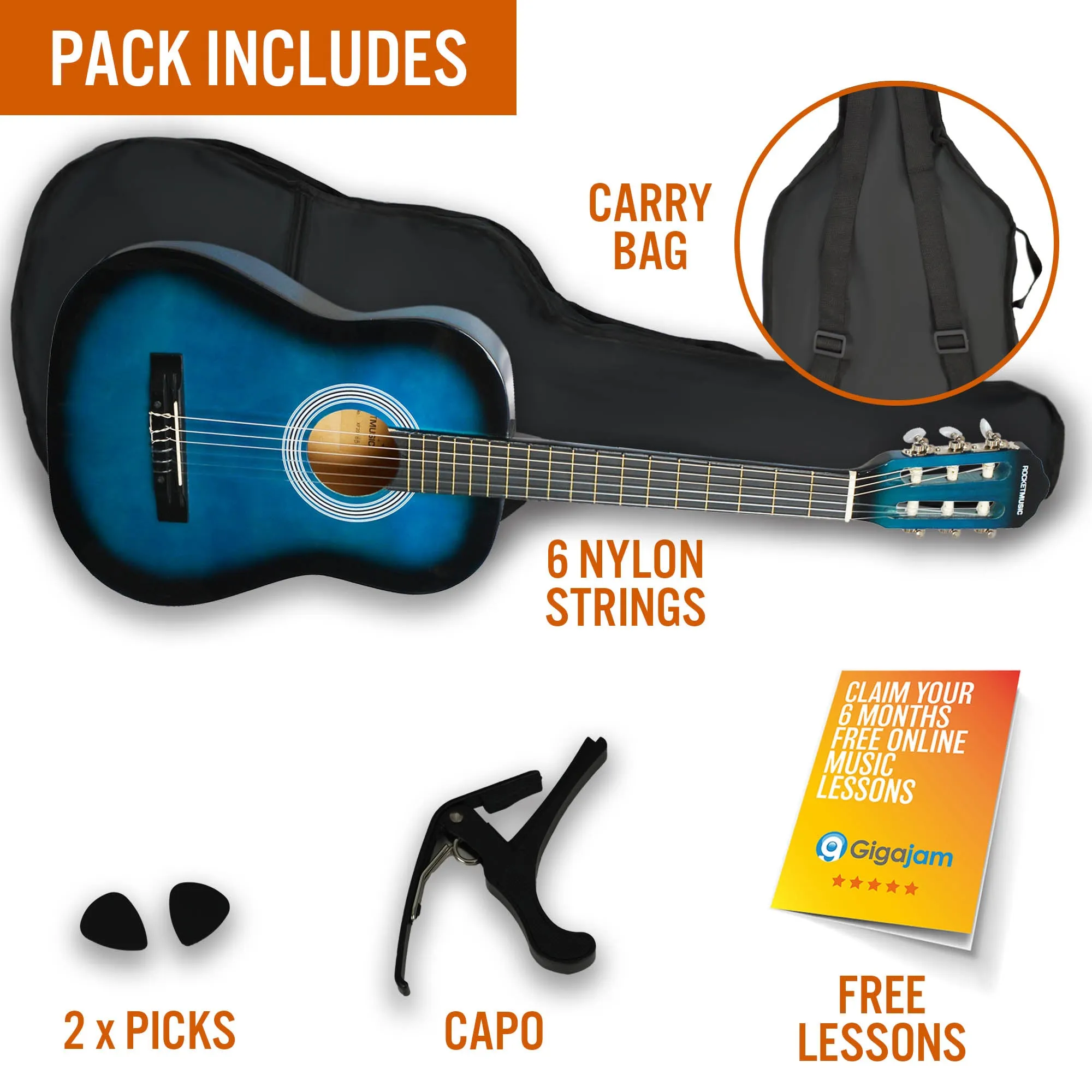 XF 3/4 Size Classical Guitar Pack