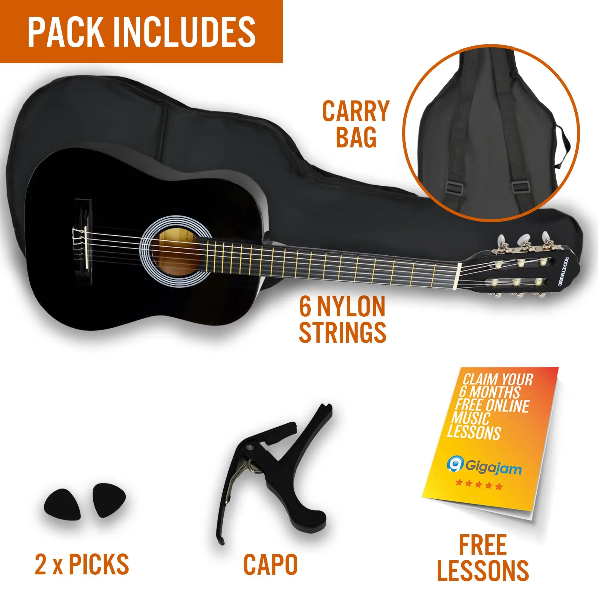 XF 3/4 Size Classical Guitar Pack